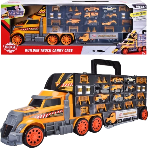 Dickie Toys builder truck carry case – byggelastbil-transporter kuffert til små biler 62 cm