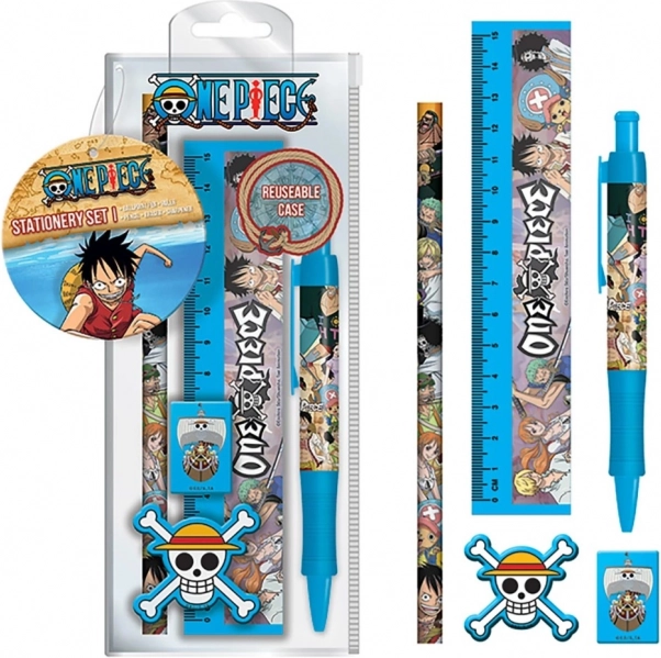 Skolesæt med motivet One Piece