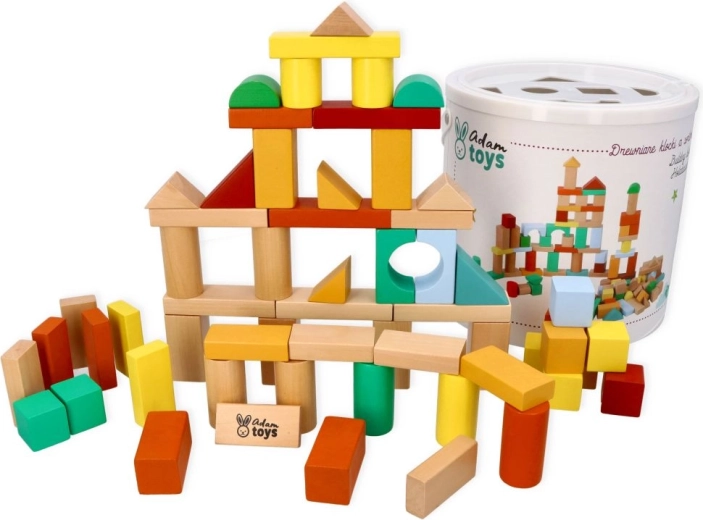 Adam Toys træklodser med formsorter, 100 stk.