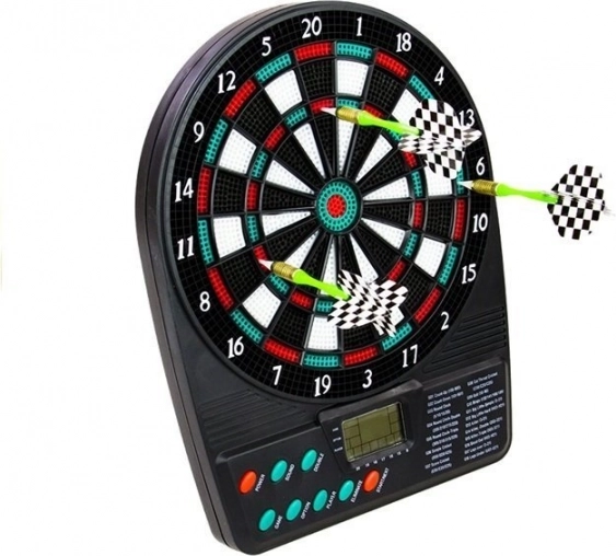 Elektronisk dartspil med målskive 20 cm på batterier