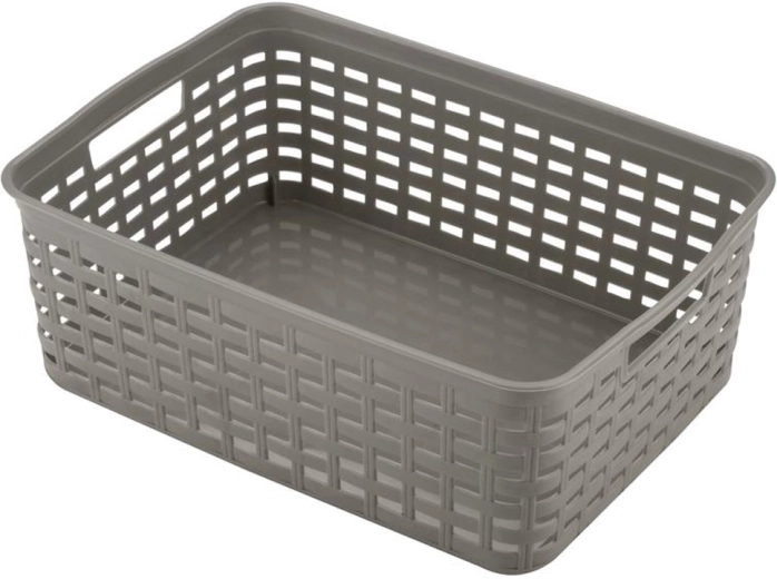 Plastisk opbevaringskurv HEIDRUN 39 × 29 × 13 cm, mix af farver