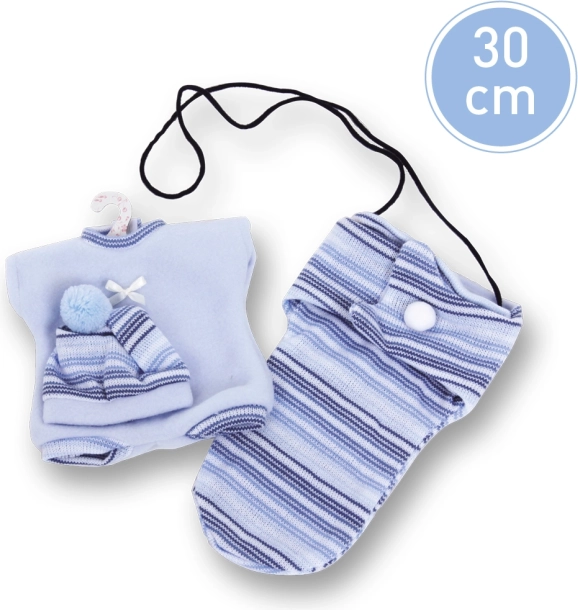 Llorens outfit til babydukke 30 cm, 3-delt sæt med bærepose