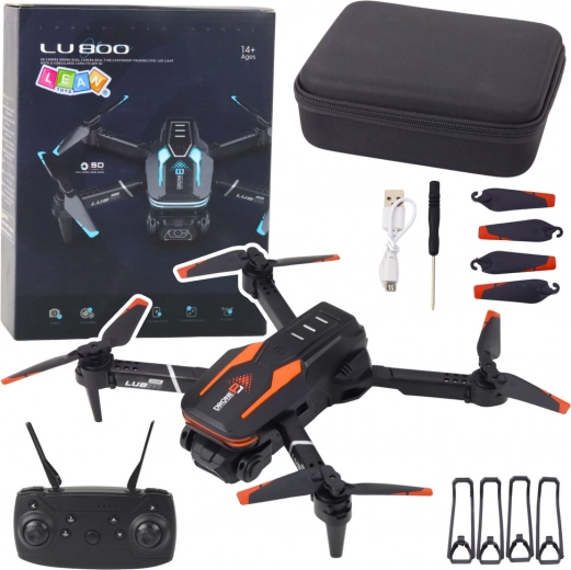 Drone med kamera LU800 med LED-lys - orange