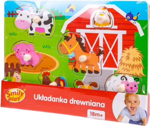 Træpuslespil med greb