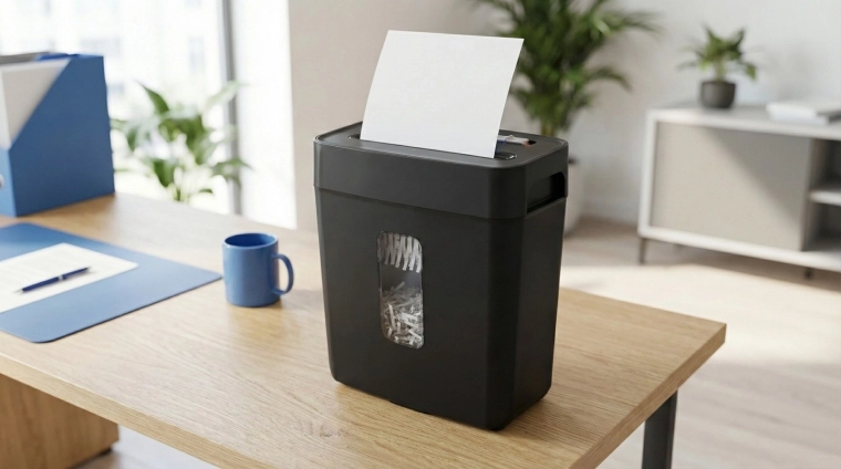 Shredder op til 6 ark ad gangen inklusive kort