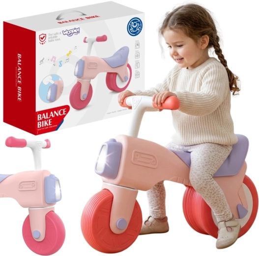 WOOPIE Huanger løbecykel med lyd og lys – pink 18 mdr.+