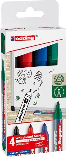 Whiteboard-tuscher Edding 360 – sæt med 4 stk.