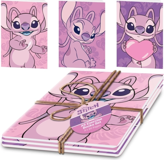 Lilo og Stitch sæt med A5-noteshæfter Angel (3 stk.)