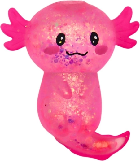 Sød axolotl i forskellige farver