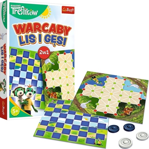 Trefík-familien spil 2-i-1 dame og ræv og gæs