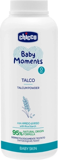 Chicco babypudder Baby Moments med risstivelse 150 g