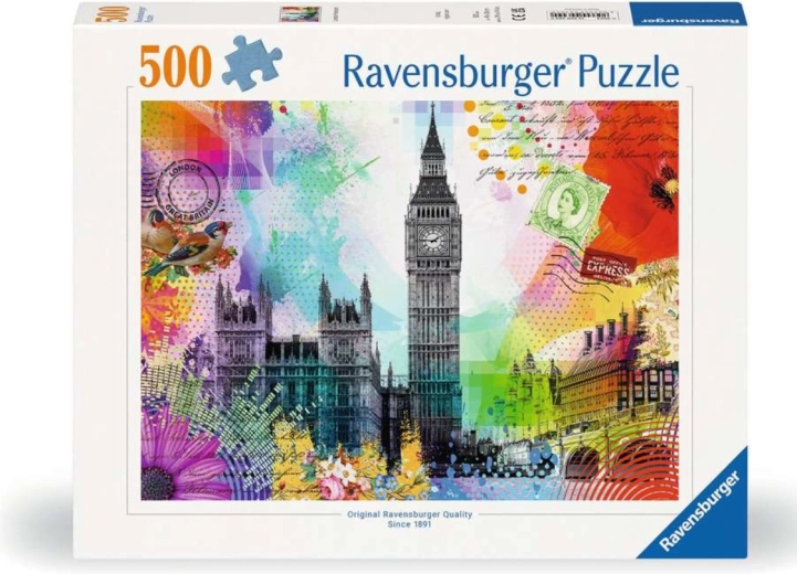 Ravensburger-puslespil Postkort fra London, 500 brikker