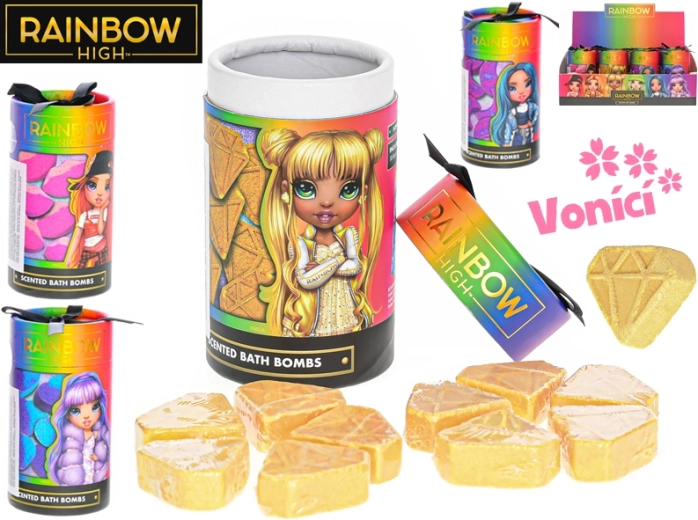Rainbow High badebomber – duftende 10 stk i tube, mix af former