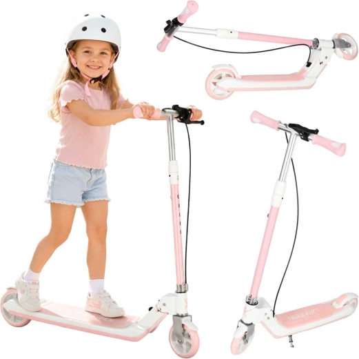 Trike Fix sammenklappeligt børneløbehjul med lysende LED-hjul, pink