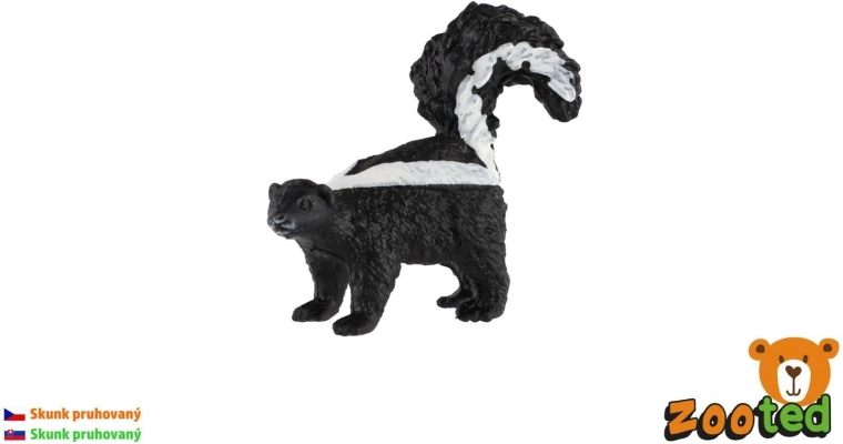 Figur af et stribet stinkdyr Zooted 5 cm - 1 stk.