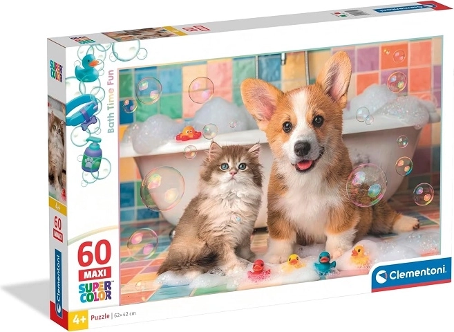 Clementoni maxi puslespil til børn Bath time fun 60 brikker