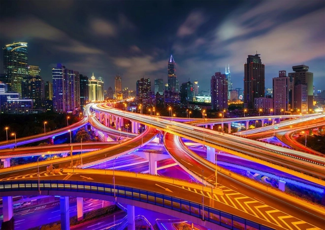 Puslespil Shanghai Center om natten 1000 brikker ENJOY