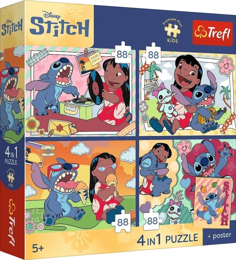 Sjov puslespilslægning med Stitch