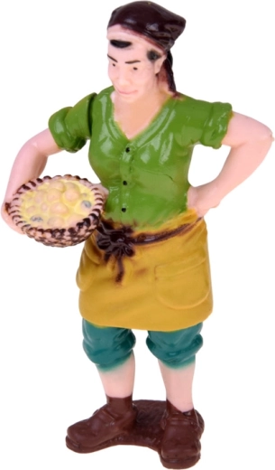 Husmor med kurv med æg