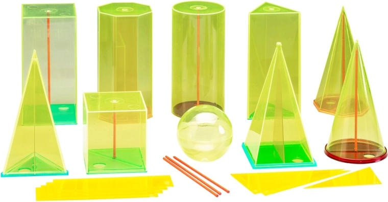 Wissner sæt med transparente geometriske legemer, 38 stk.