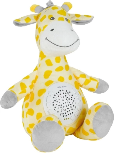 Plysbamse-giraf med projektor og vuggeviser Milly Mally