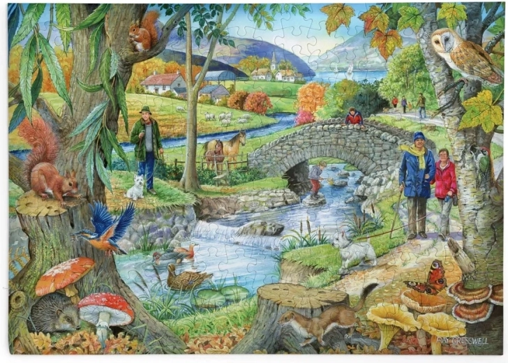 HOP-puslespil Spadseretur langs floden, 250 store brikker