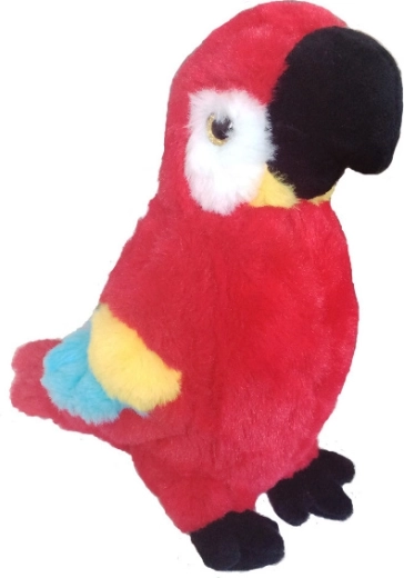 Plysdyr rød ara 22 cm