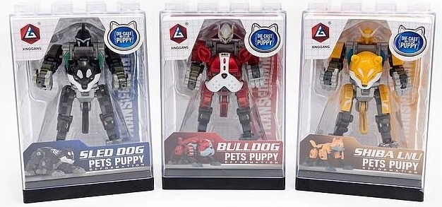 Robot-hund figur 8 cm (3 varianter) - 1 stk.