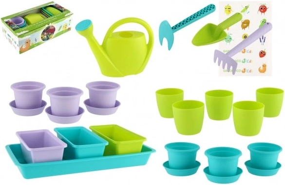 Haveudstyrssæt Gardenico Kids med urtepotter