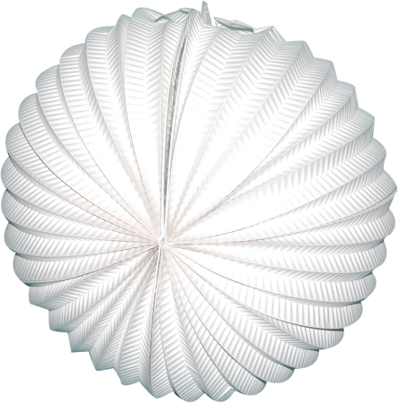 Hvid rund lanterne 25 cm