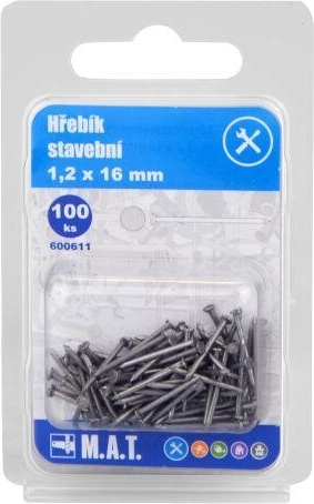 Byggesøm 16 × 1,2 mm, 100 stk