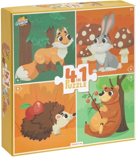 Puslespil skovdyr 4-i-1 TOY UNIVERSE