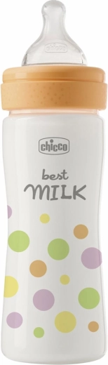 Chicco sutteflaske Perfect Easy 250 ml med silikonesut, mellem flow, 2 m+