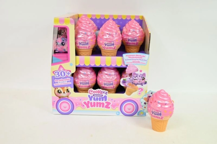 Cookeez Makery Yum Yumz duftende plysdyr i vaffelis-kegle