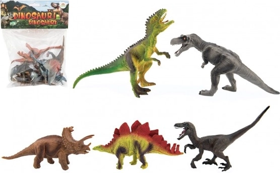 Sæt med plastdinosaurer 15–18 cm, 5 stk.