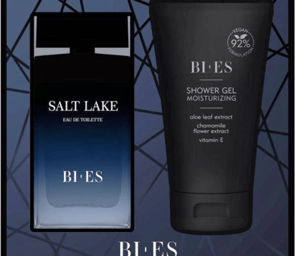 Bi-Es Salt Lake gavesæt til mænd – parfumeret vand og brusegel