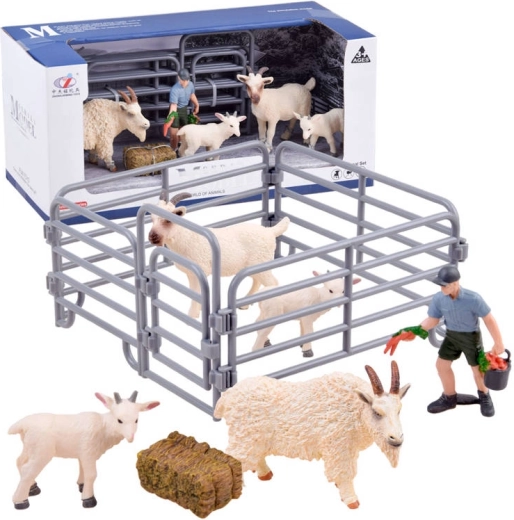 Serie gårddyr – sæt med geder fra indhegning, figurer – Ged