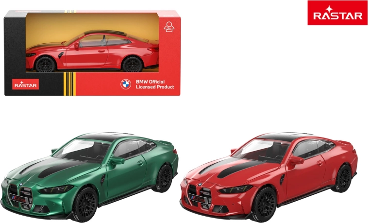 Metalbil Rastar BMW M4 CS 1:43 rød - 1 stk.