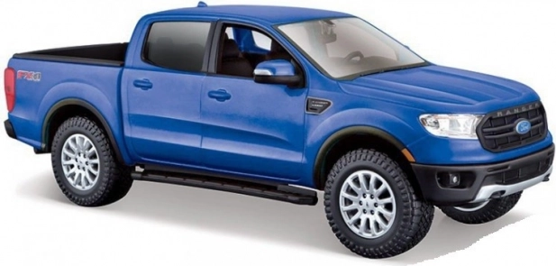 Modelbil Ford Ranger 2019 blå 1/27