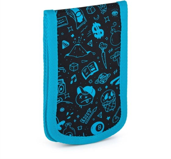 Topgal halslomme Vega med doodle art-motiv