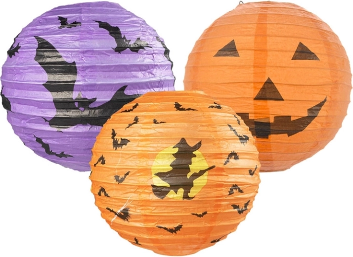 Papirlanterne med Halloween-motiv - 1 stk.
