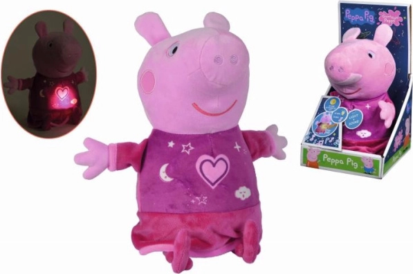 Peppa Pig plysbamse med musik og lys til at falde i søvn med, 25 cm