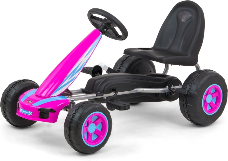 Pedaldrevet gokart Milly Mally Viper, pink