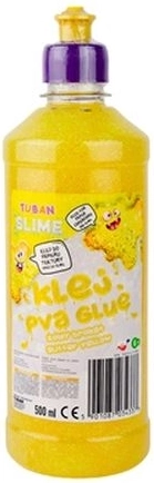 Tuban glitrende PVA-lim 500 ml gul