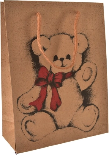 Gavepapirspose med bjørnemotiv 15 × 6 × 20 cm