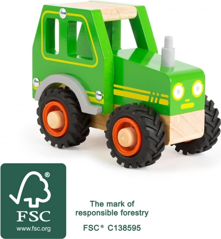 Trætraktor Small Foot grøn