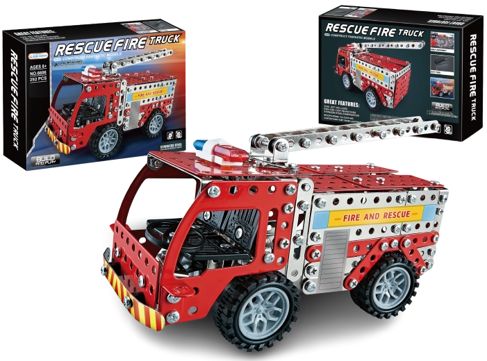 Metalkonstruktionssæt brandbil 292 dele