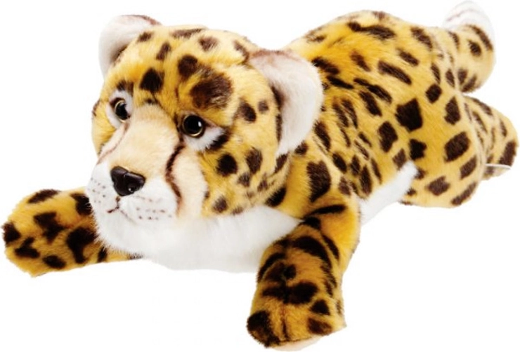 Gepard – realistisk plysdyr i hvileposition