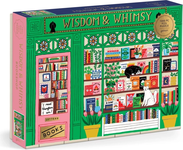 Metallisk puslespil Boghandel Wisdom & Whimsy 1000 brikker GALISON