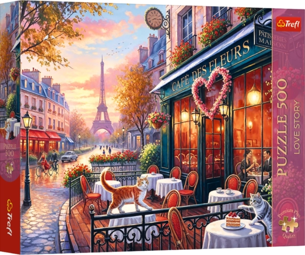 Trefl Premium Plus puslespil 500 brikker Love story: kærlighed i Paris